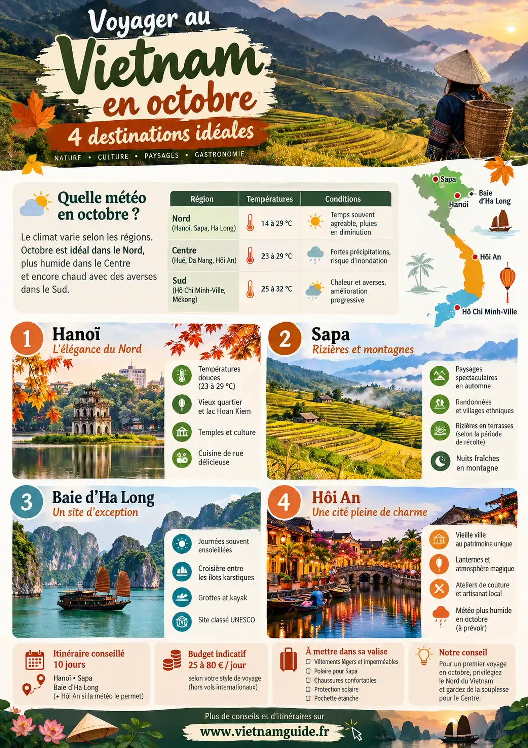 Vietnam en octobre : météo et 4 destinations à visiter