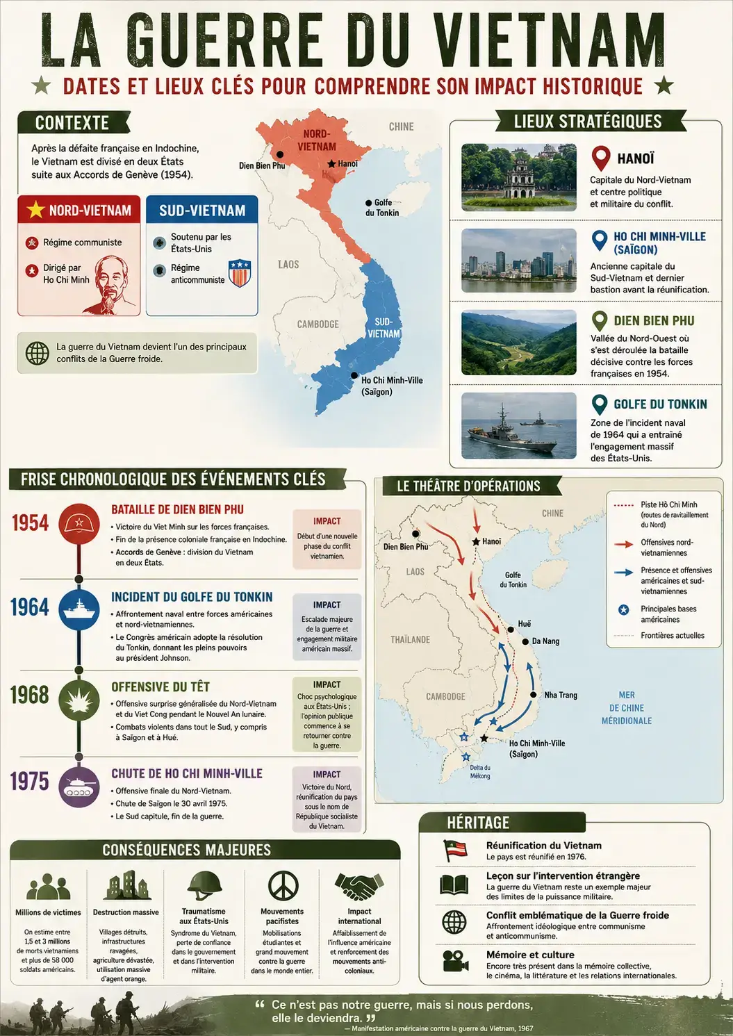 Infographie Guerre du Vietnam